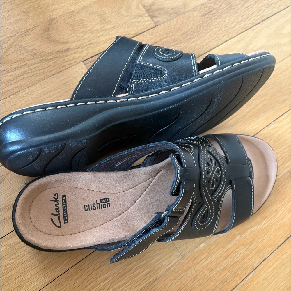 NWT Clark’s Black Sandals, size 8 - Picture 8 of 12